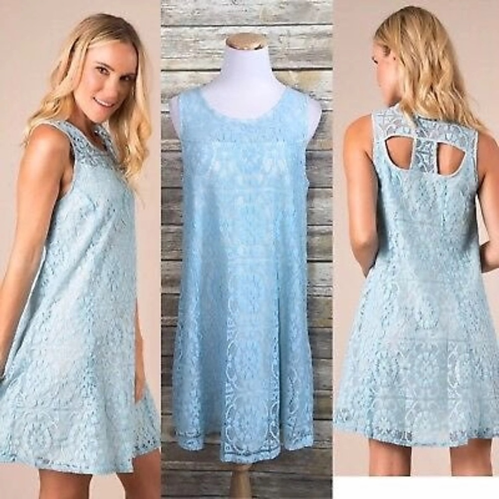 Light Blue Laced Dress